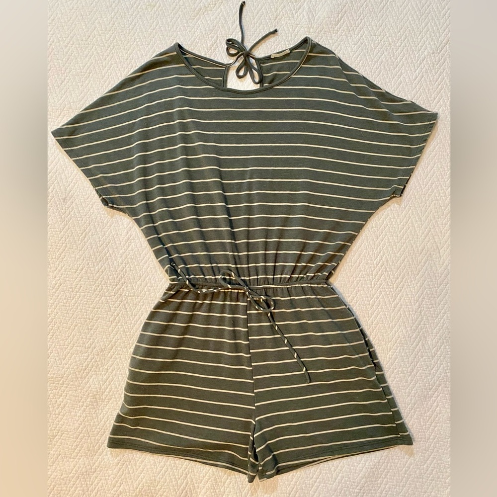 Women’s Green Striped Jumper